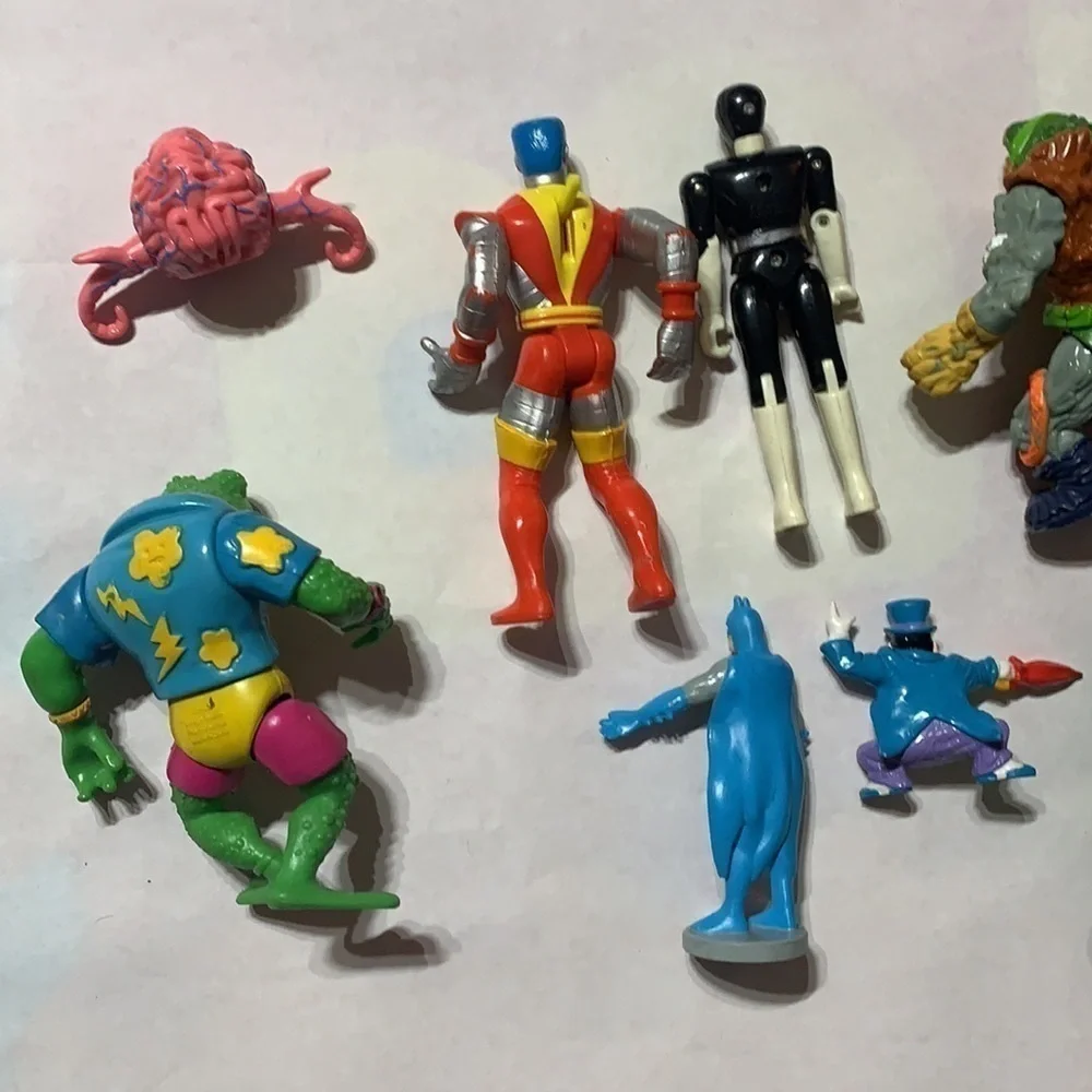 Vintage bundle 1980s action figure toys GI joe Batman ninja turtle power ranger